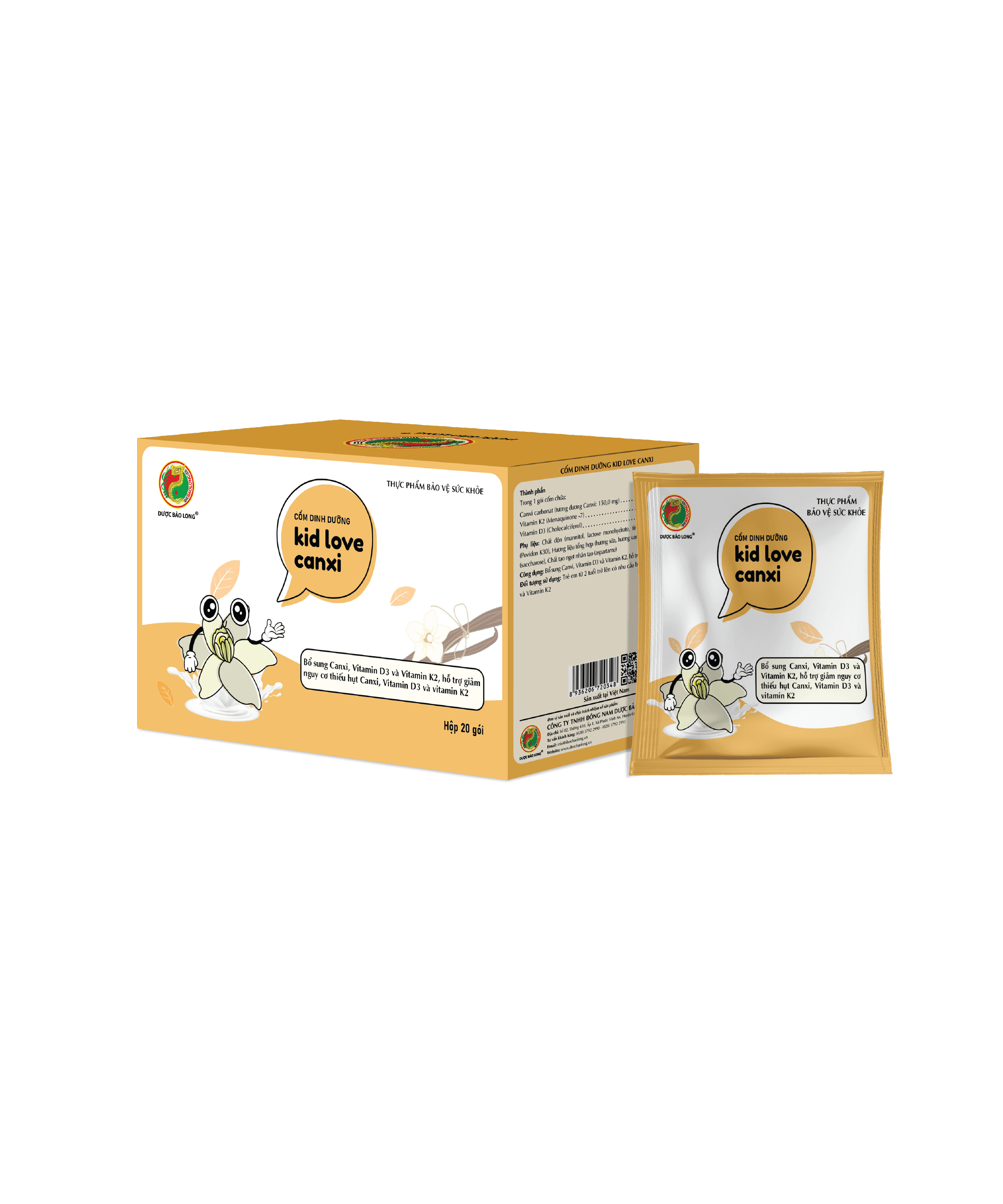 Cốm Dinh Dưỡng Kid Love Canxi (Hộp 20 gói)