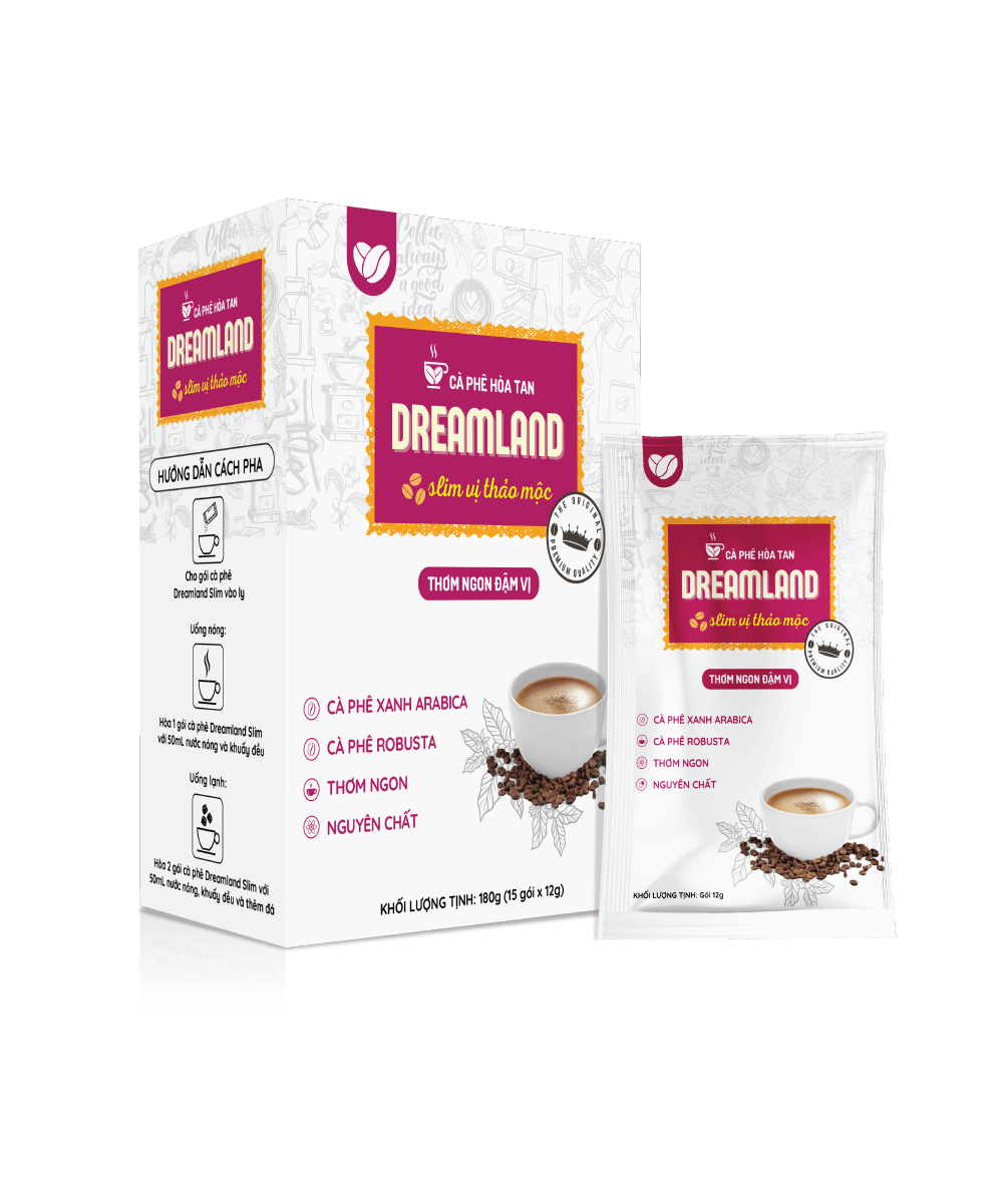 Cà Phê Hòa Tan Dreamland Slim Vị Thảo Mộc (15 Gói x 12g)