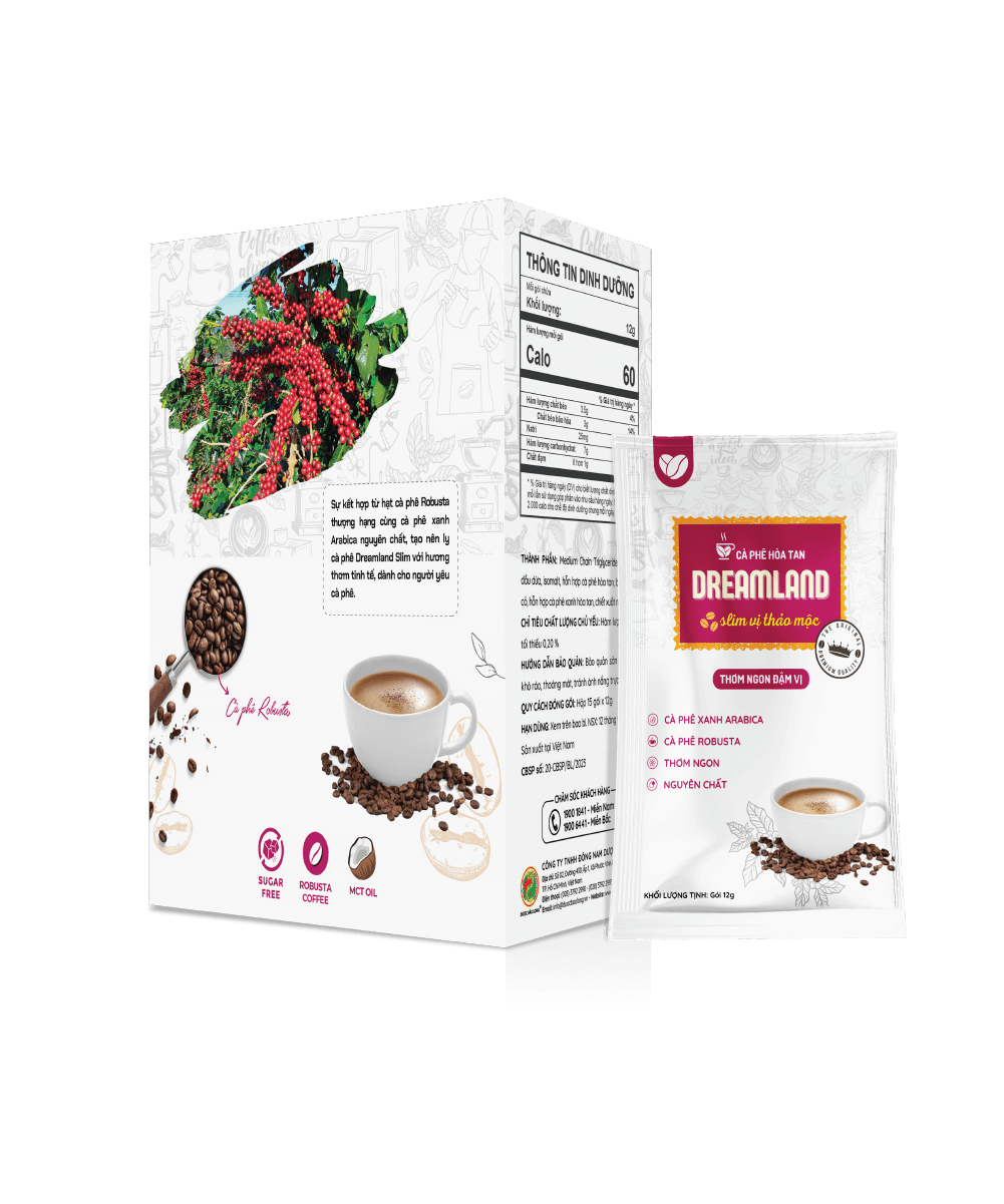 Cà Phê Hòa Tan Dreamland Slim Vị Thảo Mộc (15 Gói x 12g) - Hình ảnh 3