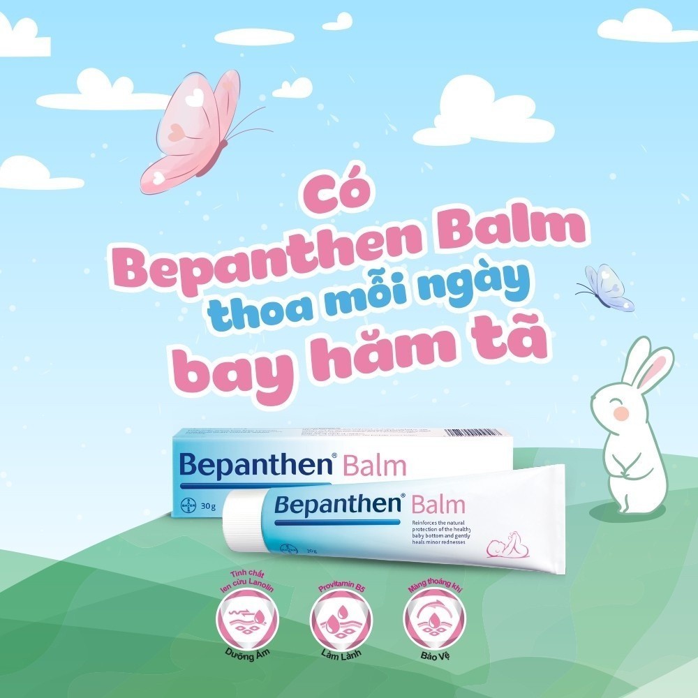 Kem Bôi Bepanthen Balm VN Ngừa hăm tã, Dưỡng Ẩm Cho Bé (30g) - Hình ảnh 4