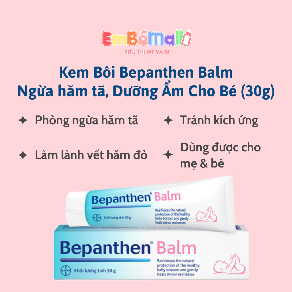 Kem Bôi Bepanthen Balm VN Ngừa hăm tã, Dưỡng Ẩm Cho Bé (30g)