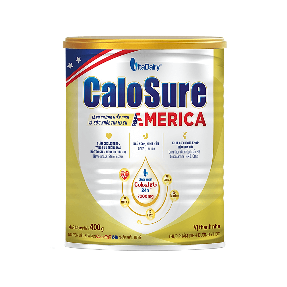 Sữa Bột CaloSure America Vị Thanh Nhẹ - Tăng Cường Miễn Dịch 400g