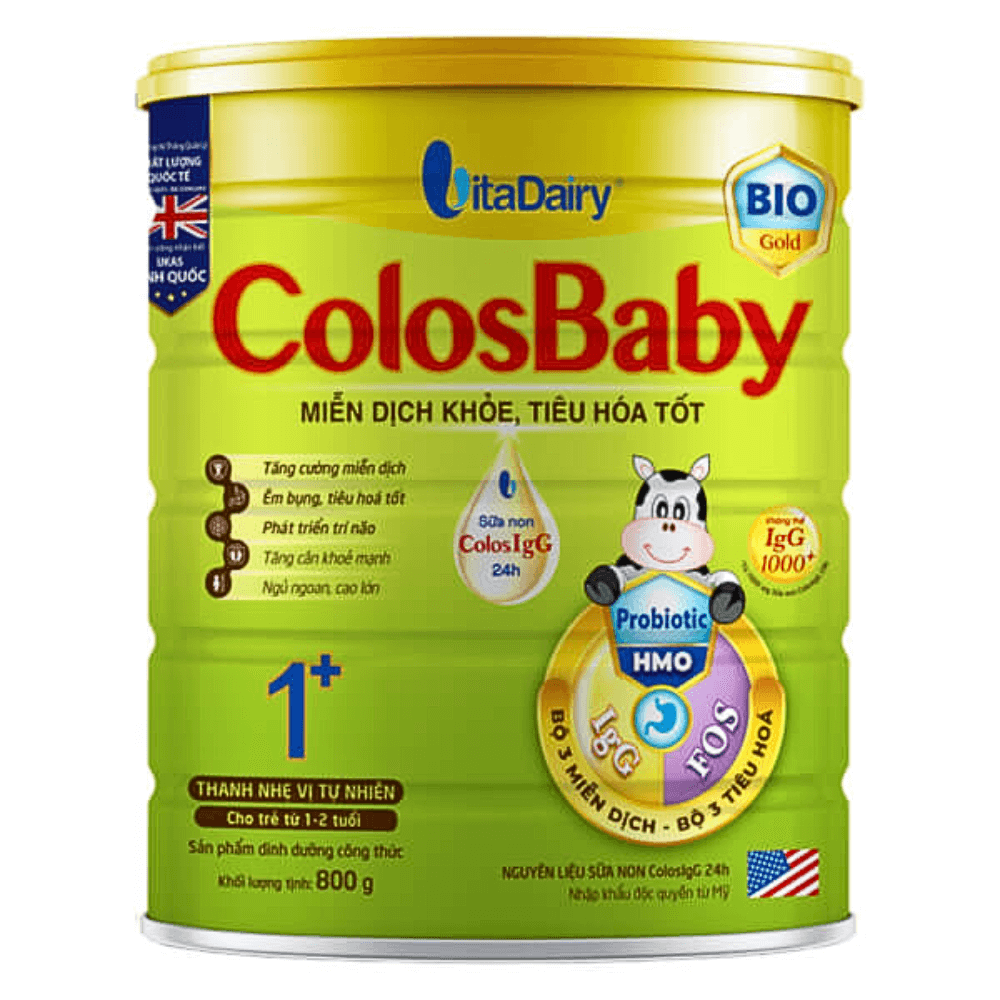 Sữa Bột Vitadairy Colosbaby Bio Gold 1+ 800g