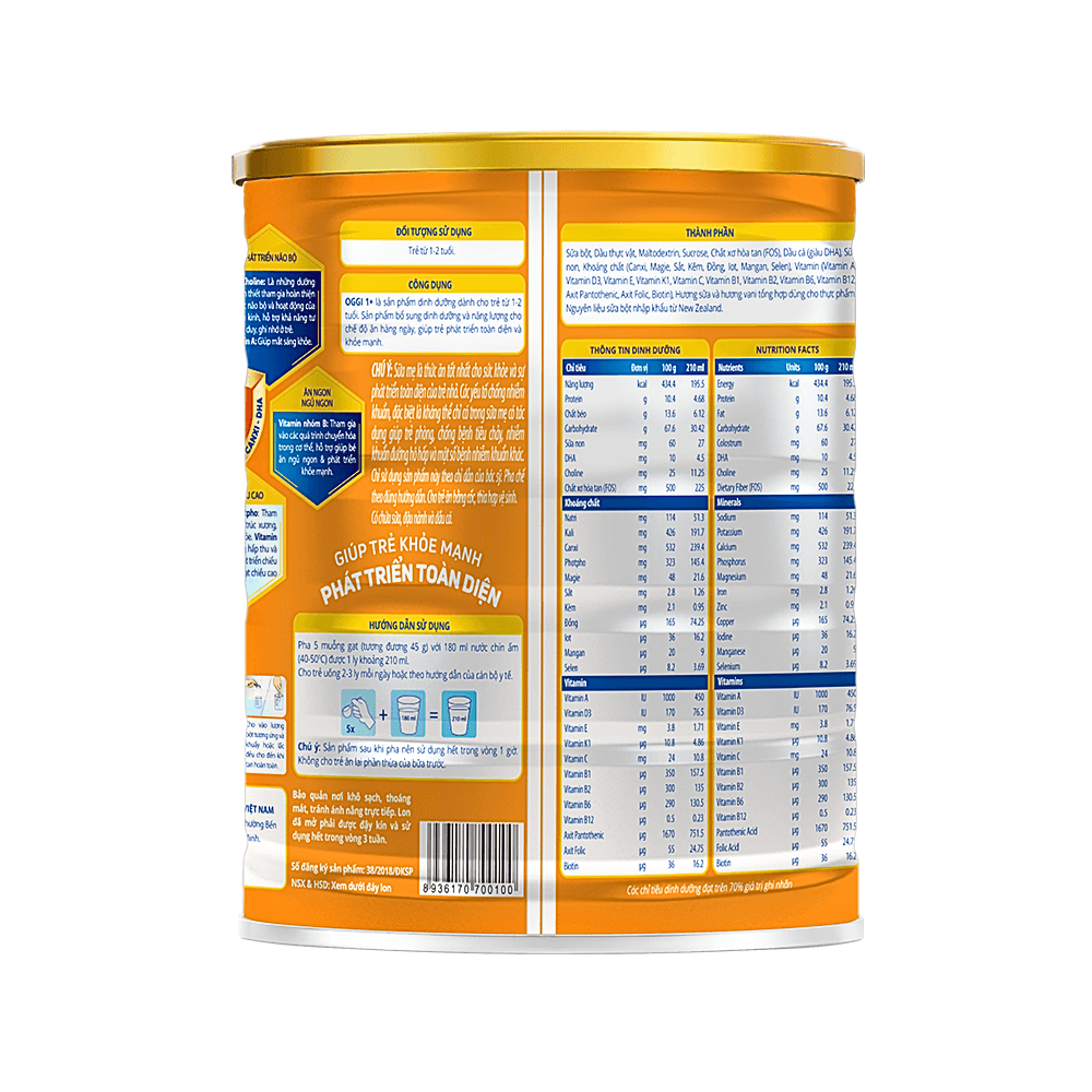 Sữa Bột Vitadairy OGGI 1+ 900g - Hình ảnh 2
