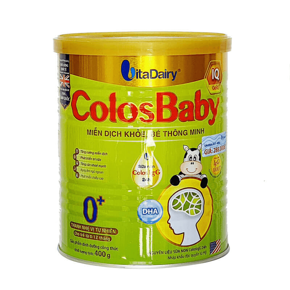 Sữa Bột Vitadairy Colosbaby IQ Gold 0+ 400g