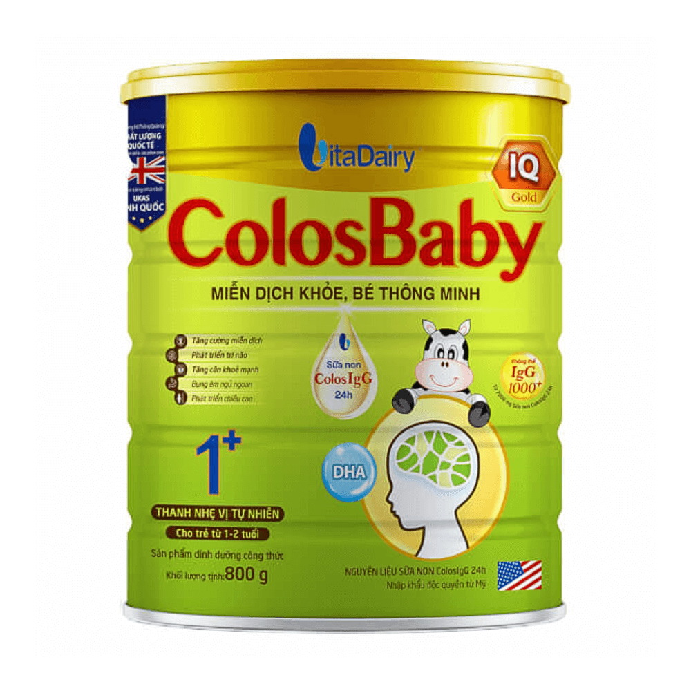 Sữa Bột Vitadairy Colosbaby IQ Gold 1+ 800g