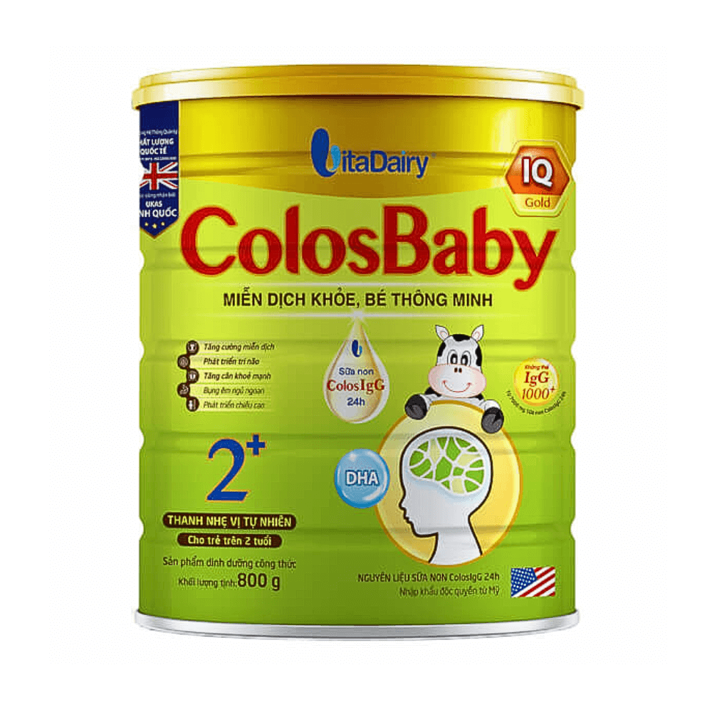 Sữa Bột Vitadairy Colosbaby IQ Gold 2+ 800g