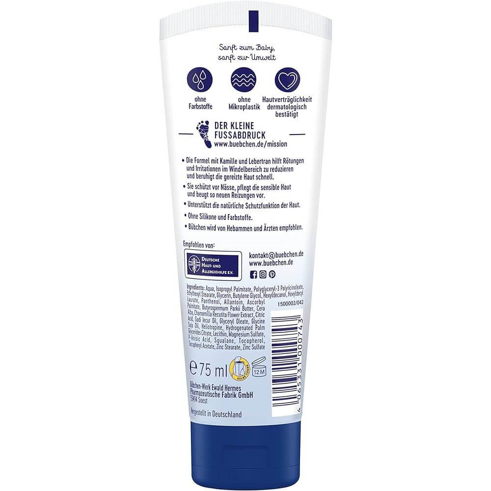 Kem Bôi Hăm Bubchen Ngừa Hăm Hiệu Quả Cho Bé 75ml - Hình ảnh 2