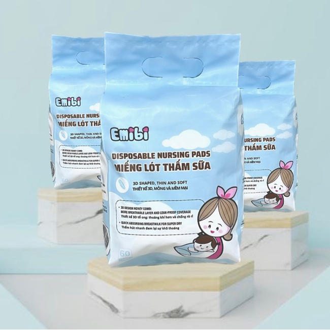 Lót Thấm Sữa Emibi (60 Tờ) - Hình ảnh 2