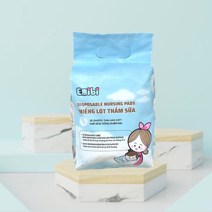 Lót Thấm Sữa Emibi (60 Tờ) - Hình ảnh 3