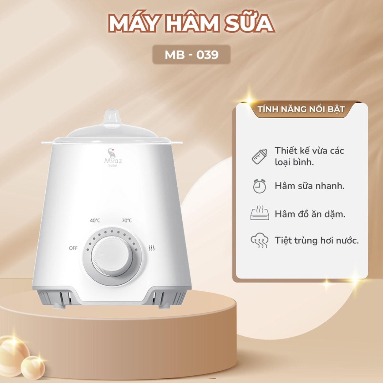 Máy Hâm Sữa Moaz BéBé MB039 - Hình ảnh 5