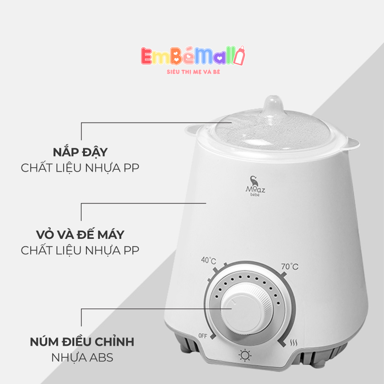 Máy Hâm Sữa Moaz BéBé MB039 - Hình ảnh 6