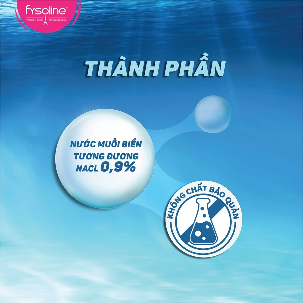 Xịt nước muối biển sâu Pháp Fysoline 100ml - Vệ sinh, giữ ẩm, cân bằng sinh lý niêm mạc mũi - Hình ảnh 2
