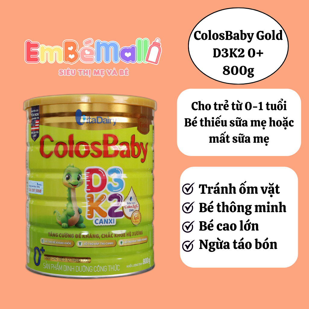Sữa Bột ColosBaby Gold D3K2 - Tăng cường đề kháng, chắc khỏe xương - Hình ảnh 8