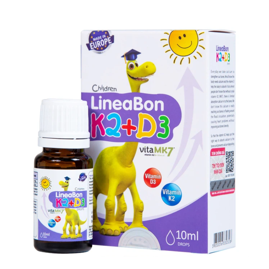 Dung dịch LineaBon K2+D3 ErgoPharma hỗ trợ bổ sung Vitamin (10ml)